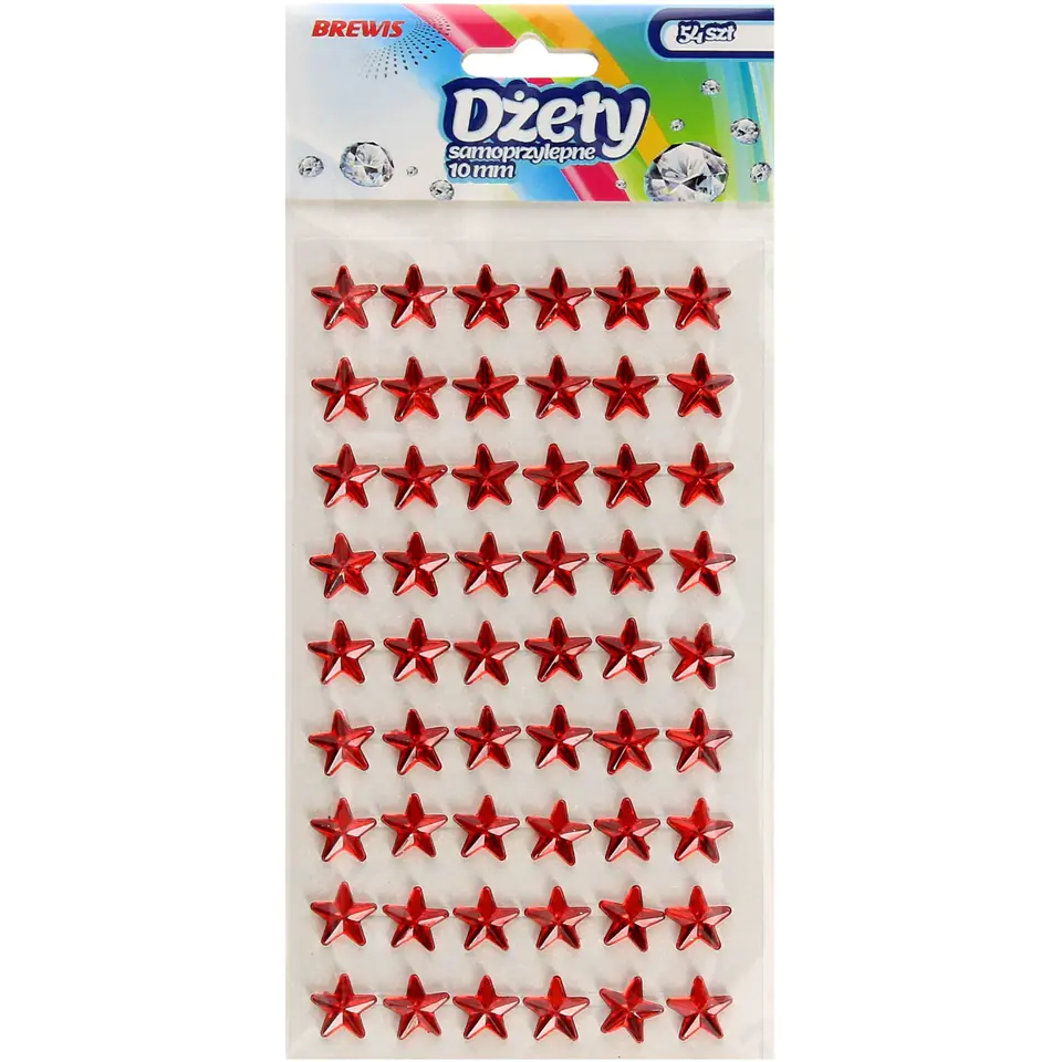 ⁨Naklejki dżety gwiazdki czerwone 10mm DS42 BREWIS⁩ w sklepie Wasserman.eu
