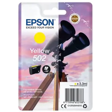 ⁨Tusz EPSON (502/C13T02V44010) żółty 3,3ml/160str⁩ w sklepie Wasserman.eu