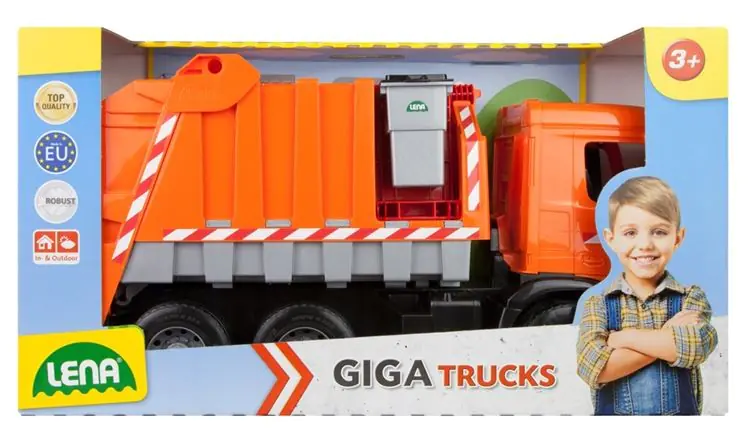 ⁨Lena Garbage truck Arocs with labels⁩ at Wasserman.eu
