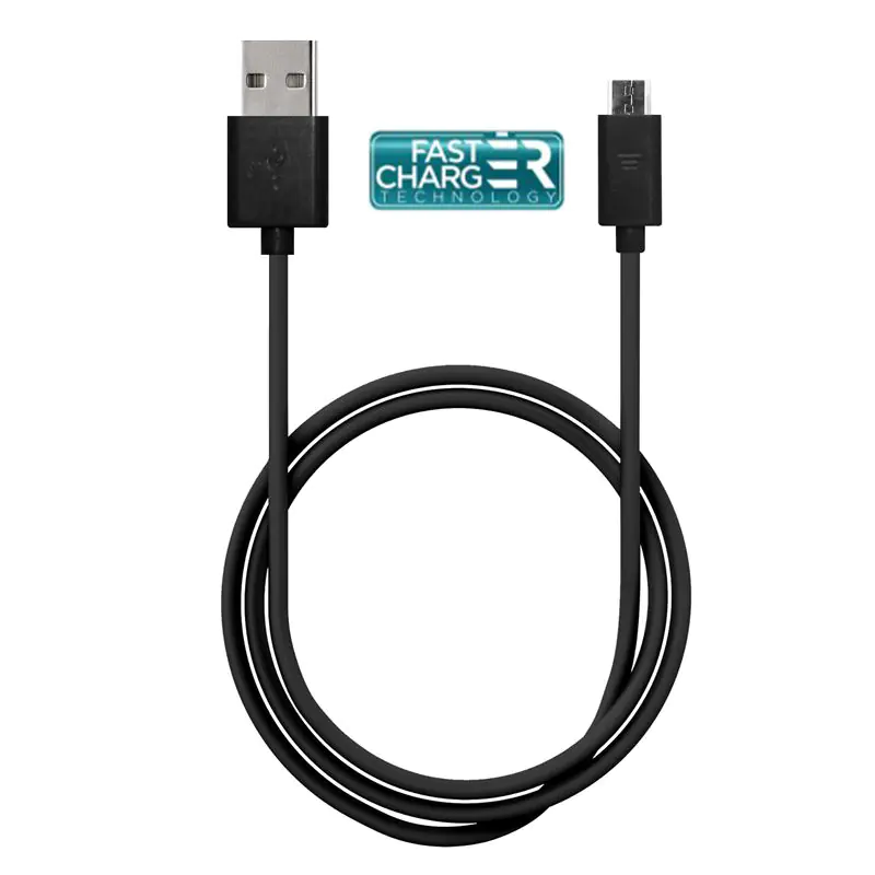 ⁨PURO Plain Cable – USB to Micro USB connection cable, 1A, 1 m (black)⁩ at Wasserman.eu