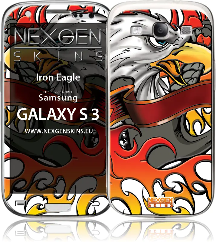 ⁨Nexgen Skins - Zestaw skórek na obudowę z efektem 3D Samsung GALAXY S III (Iron Eagle 3D)⁩ w sklepie Wasserman.eu