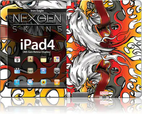 ⁨Nexgen Skins - Zestaw skórek na obudowę z efektem 3D iPad 2/3/4 (Iron Eagle 3D)⁩ w sklepie Wasserman.eu