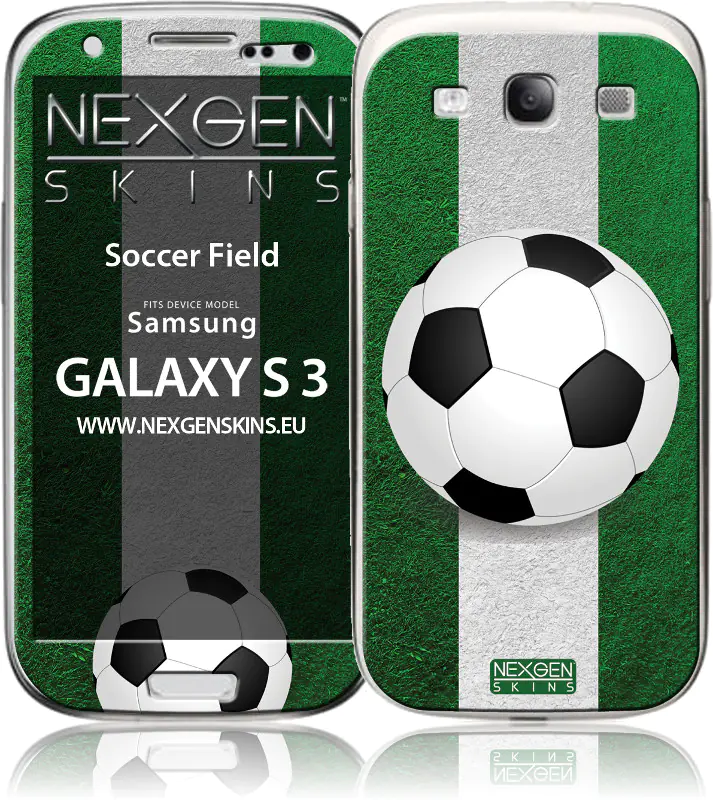 ⁨Nexgen Skins - Zestaw skórek na obudowę z efektem 3D Samsung GALAXY S III (Soccer Field 3D)⁩ w sklepie Wasserman.eu