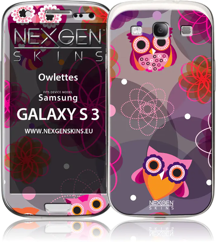 ⁨Nexgen Skins - Zestaw skórek na obudowę z efektem 3D Samsung GALAXY S III (Owlettes 3D)⁩ w sklepie Wasserman.eu