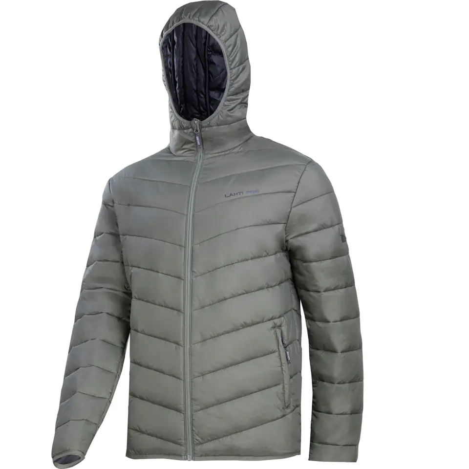⁨Insulated jacket with hood, lightweight, green, "s", ce, lahti⁩ at Wasserman.eu