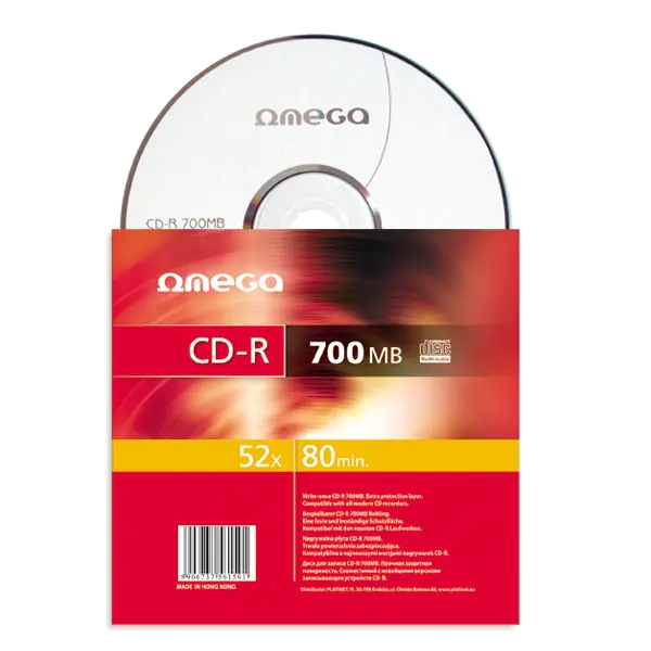 ⁨OMEGA CD-R 700MB 52X SAFE PACK*1 [56159]⁩ w sklepie Wasserman.eu