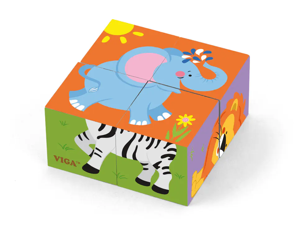 Viga 50836 Kostki puzzle - zoo w sklepie Wasserman.eu
