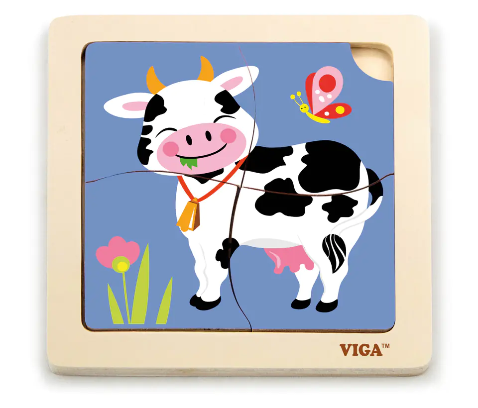 ⁨Viga 51313 Puzzle na podkładce - Krówka⁩ w sklepie Wasserman.eu