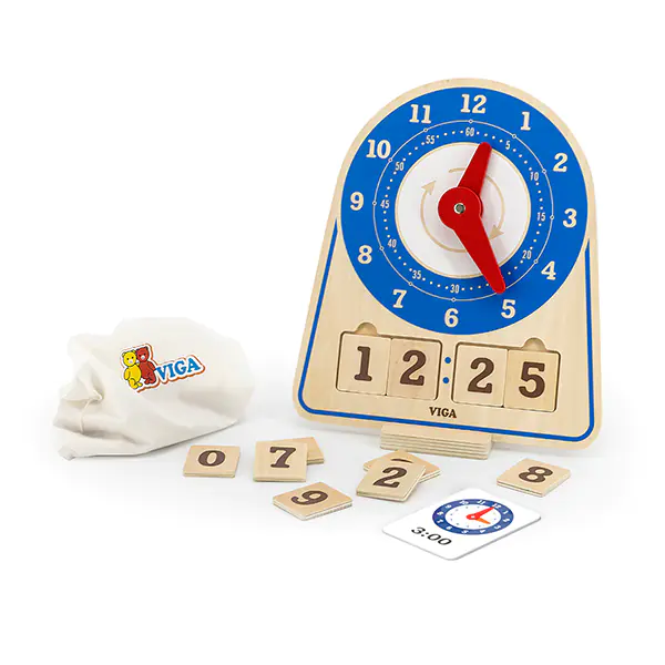 ⁨Viga 44547 Wooden clock - learning hours⁩ at Wasserman.eu