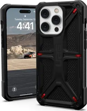 ⁨UAG Monarch - protective case for iPhone 14 Pro (kevlar black)⁩ at Wasserman.eu