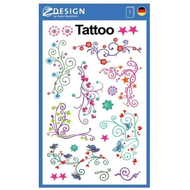 ⁨Stickers tattoos for kids ORNAMENTS 56749 Z-DESIGN KIDS TATTOO AVERY ZWECKFORM⁩ at Wasserman.eu