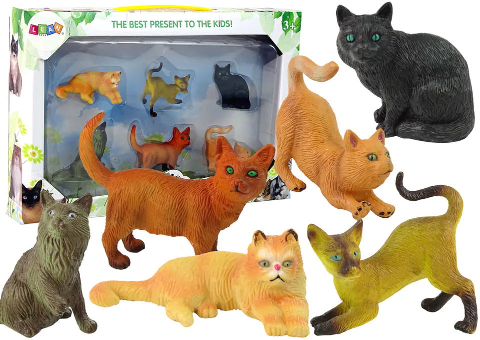 ⁨Set of 6 Figures Purebred Cats Domestic Cats⁩ at Wasserman.eu