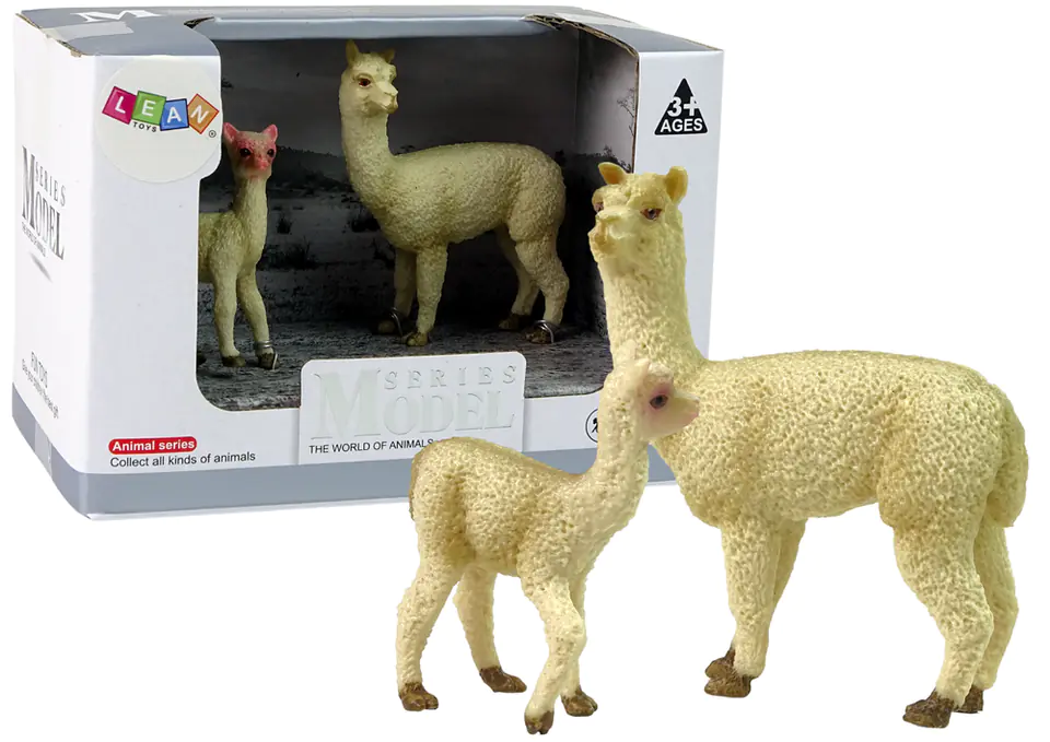 ⁨Set of 2 Llama Figures with Young Lama Animals of the World⁩ at Wasserman.eu