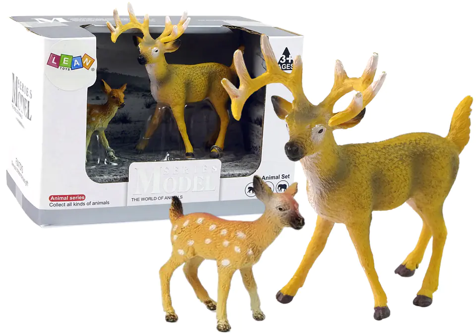 ⁨Set of 2 Deer Figures with Young Forest Animals⁩ at Wasserman.eu