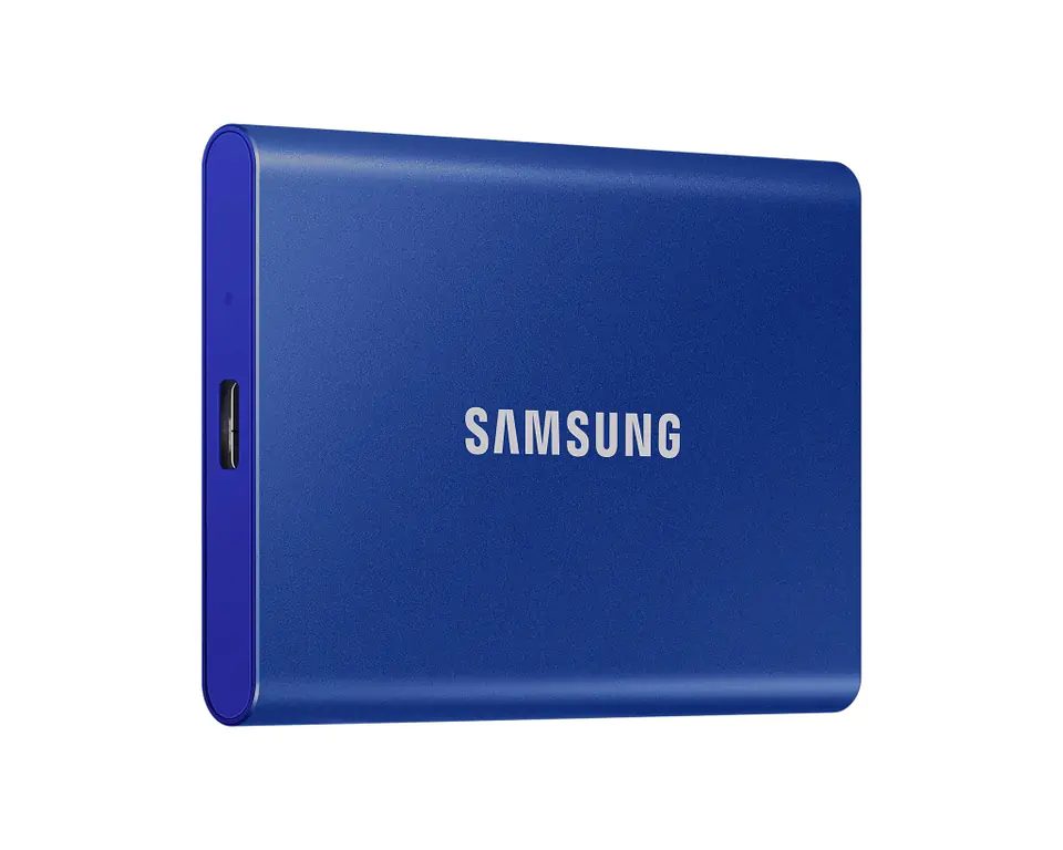 ⁨Dysk zewnętrzny SSD Samsung T7 500GB USB 3.2 (niebieski)⁩ w sklepie Wasserman.eu