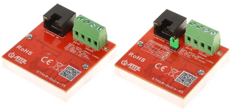 ⁨SET OF UTP / 2-WIRE CONVERTERS FOR LAN+POE TRANSMISSION ETH10-2WIRE-SET SET OF 2 PCS ATTE⁩ at Wasserman.eu