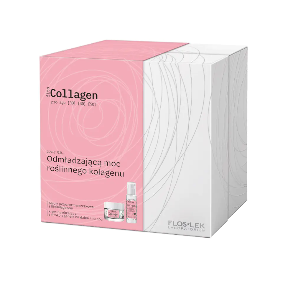 ⁨Floslek Zestaw prezentowy fito Collagen (serum 30ml+krem na dzień i noc 50ml)⁩ w sklepie Wasserman.eu