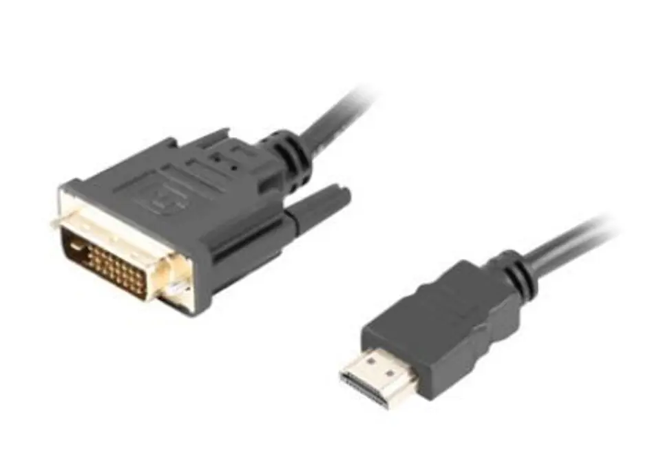 ⁨HDMI(M)-DVI-D(M) CABLE DUAL LINK 3 M black⁩ at Wasserman.eu