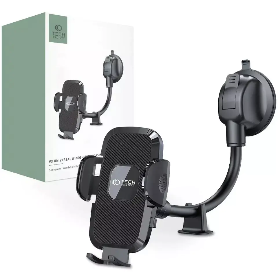 ⁨V3 universal long arm windshield & dashboard car mount black⁩ w sklepie Wasserman.eu