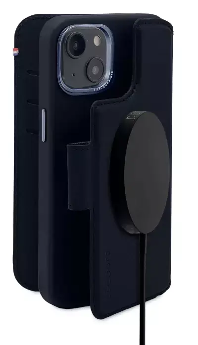 Decoded Detachable Wallet – leather protective case for iPhone 14 Plus compatible with MagSafe (navy) at Wasserman.eu