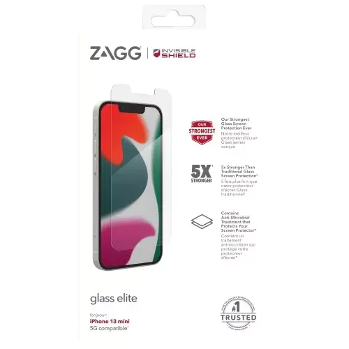 ⁨Zagg InvisibleShield Glass Elite - Protective Glass for iPhone 13 mini⁩ at Wasserman.eu