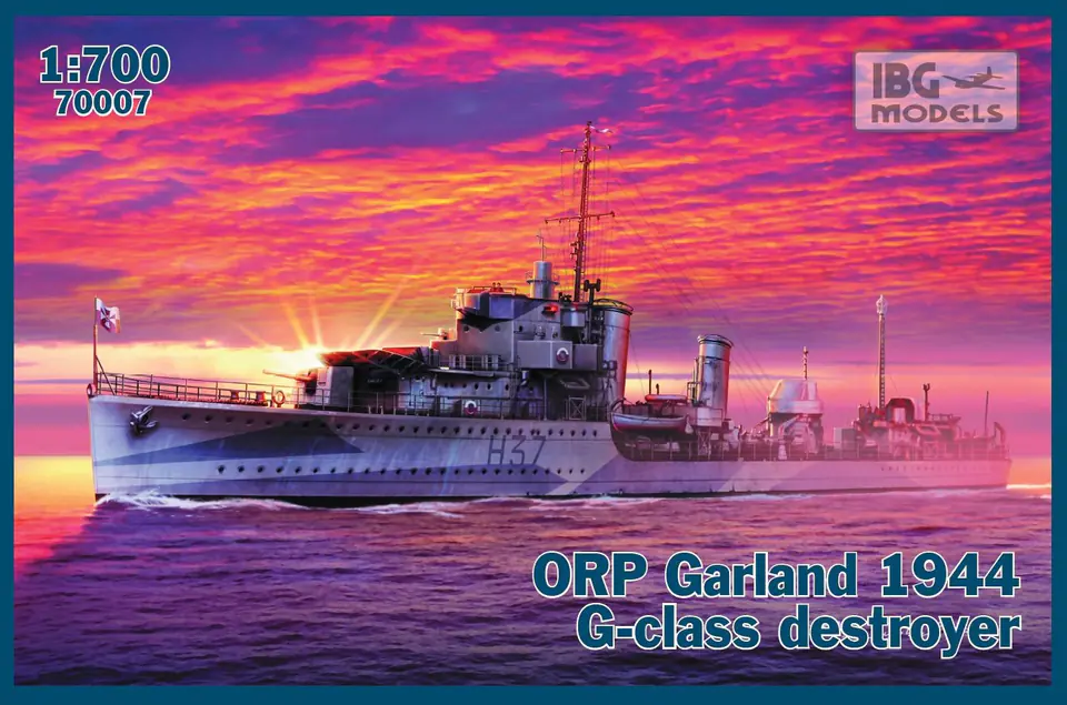 ⁨Plastic model ORP Garland 1944 G-class destroyer⁩ at Wasserman.eu