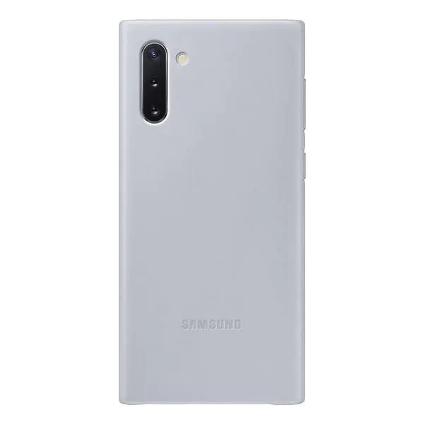 ⁨Case Samsung EF-VN970LJ Note 10 N970 grey/grey Leather Cover⁩ at Wasserman.eu