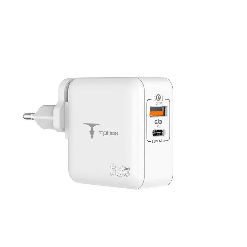 ⁨ORDER NETWORK T-PHOX MEGA T-PP09 GAN PD 65W USB/USB-C WHITE⁩ at Wasserman.eu