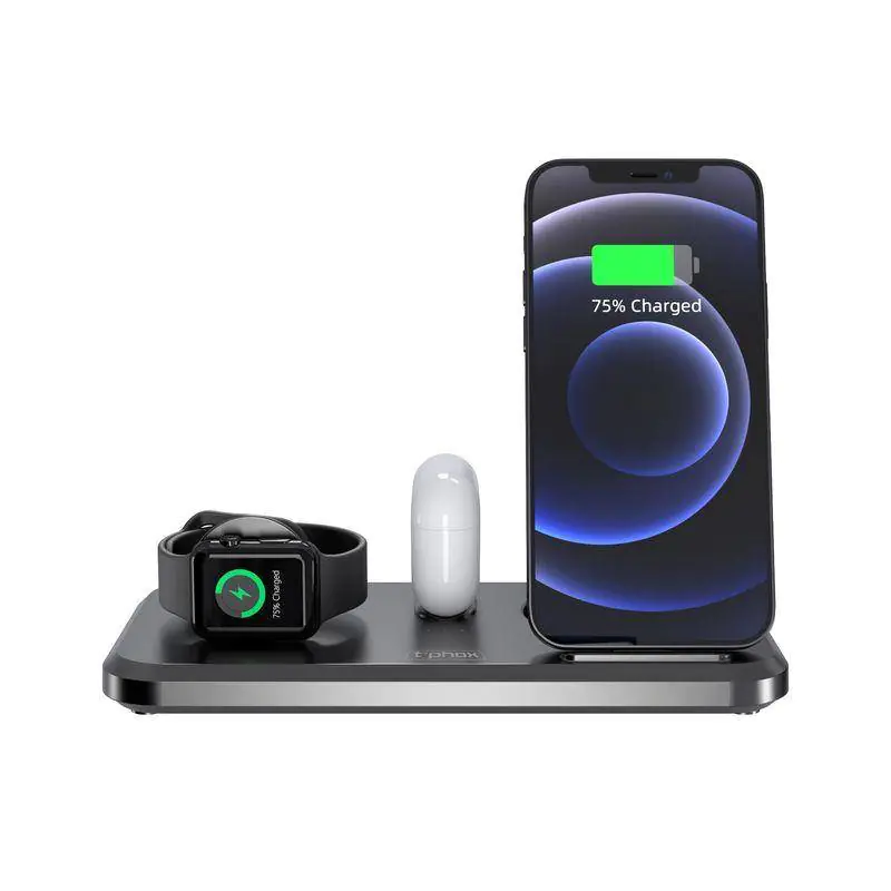 ⁨ŁAD INDUKCYJNA T-PHOX POWERPAD 3IN1 BLACK WIRELESS⁩ w sklepie Wasserman.eu