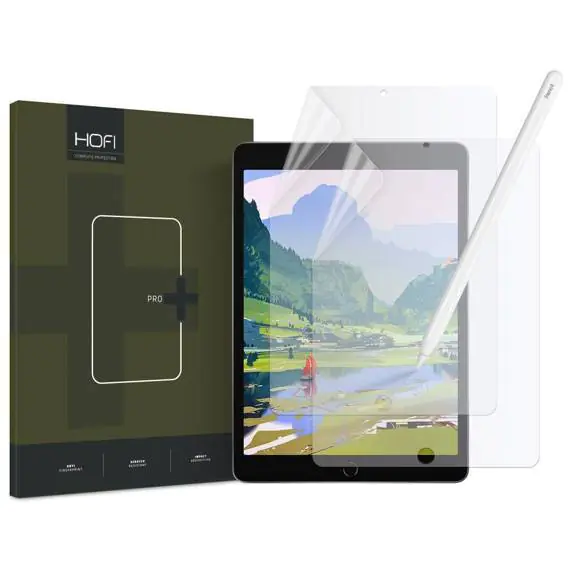 ⁨Hofi paper pro+ 2-pack protective film ipad 10.2 2019 / 2020 / 2021 matte clear⁩ at Wasserman.eu