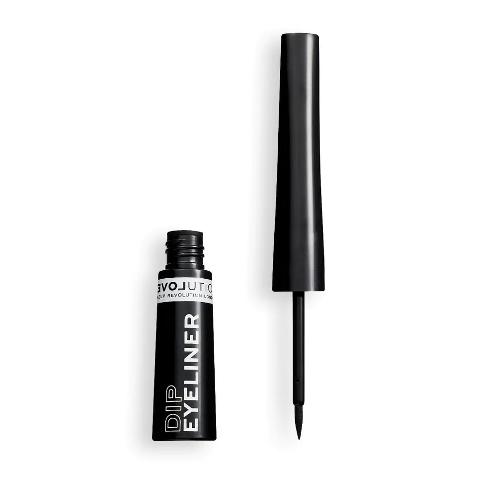 ⁨Makeup Revolution Relove Dip Eyeliner - Black 1pc⁩ at Wasserman.eu