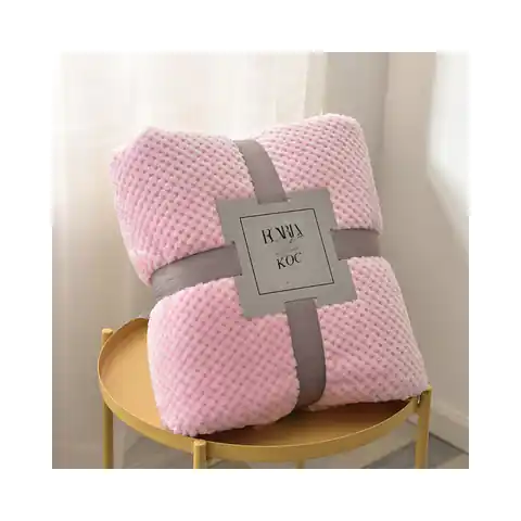 ⁨Soft blanket jacquard bedspread pink 180x200 cm KOC11R⁩ at Wasserman.eu