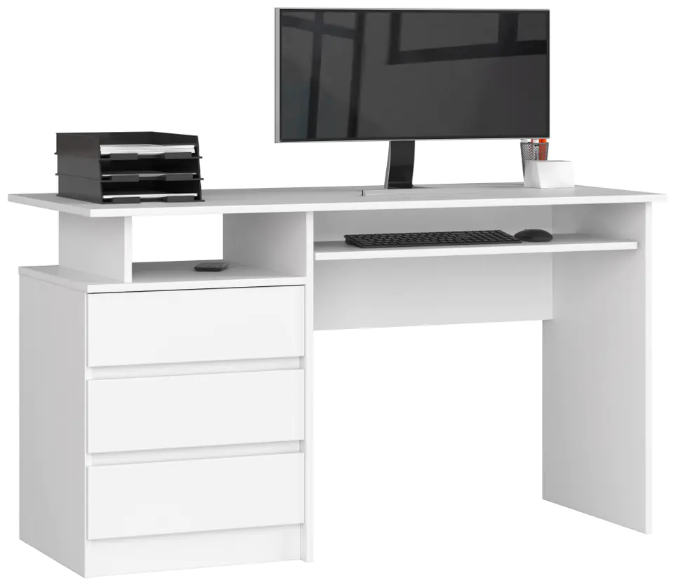 ⁨CLP DESK 135 cm FREESTANDING WHITE⁩ at Wasserman.eu