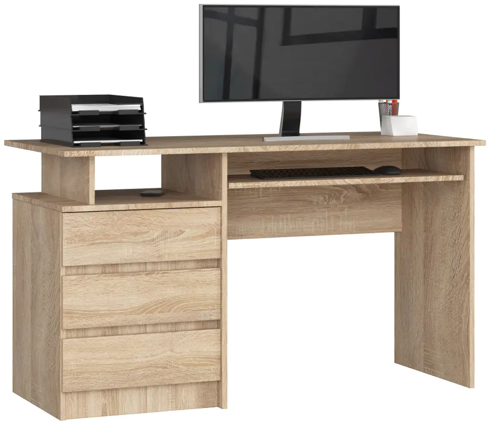 ⁨CLP DESK 135 cm SONOMA OAK FREESTANDING⁩ at Wasserman.eu