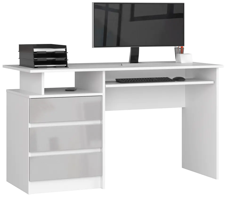 ⁨CLP DESK 135 cm METALLIC ACRYLIC HIGH GLOSS FREESTANDING⁩ at Wasserman.eu