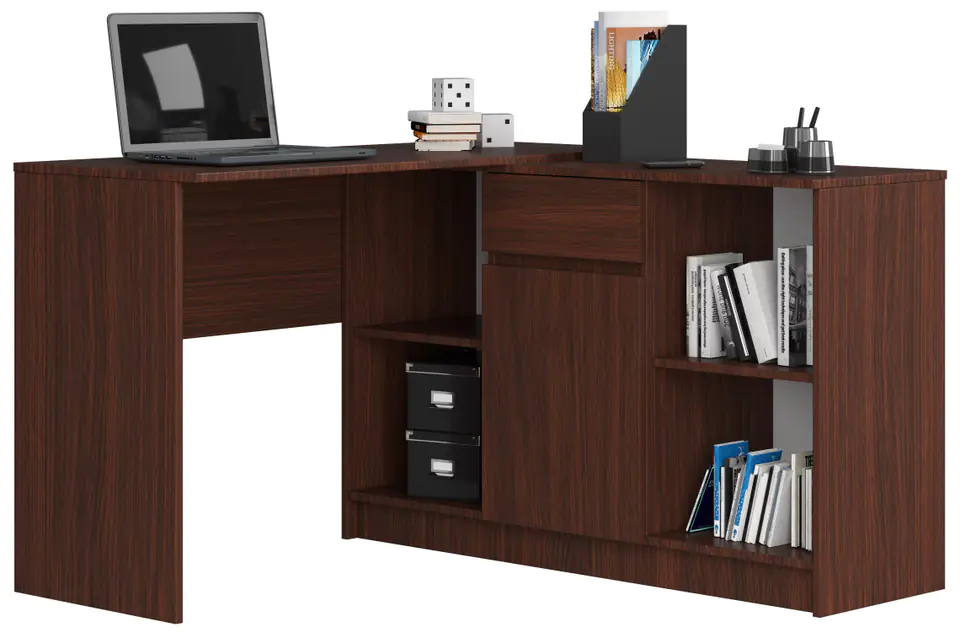 ⁨CORNER DESK - SET B-17 CHEST OF DRAWERS AND WENGE DESK⁩ at Wasserman.eu