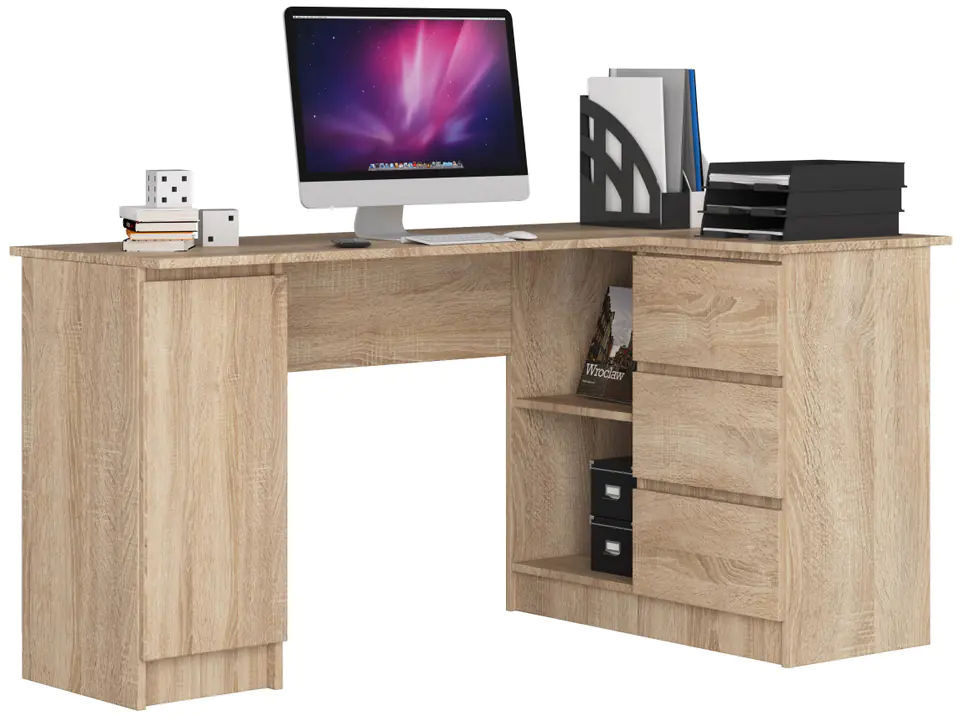 ⁨CORNER DESK B20 155 cm RIGHT SONOMA⁩ at Wasserman.eu