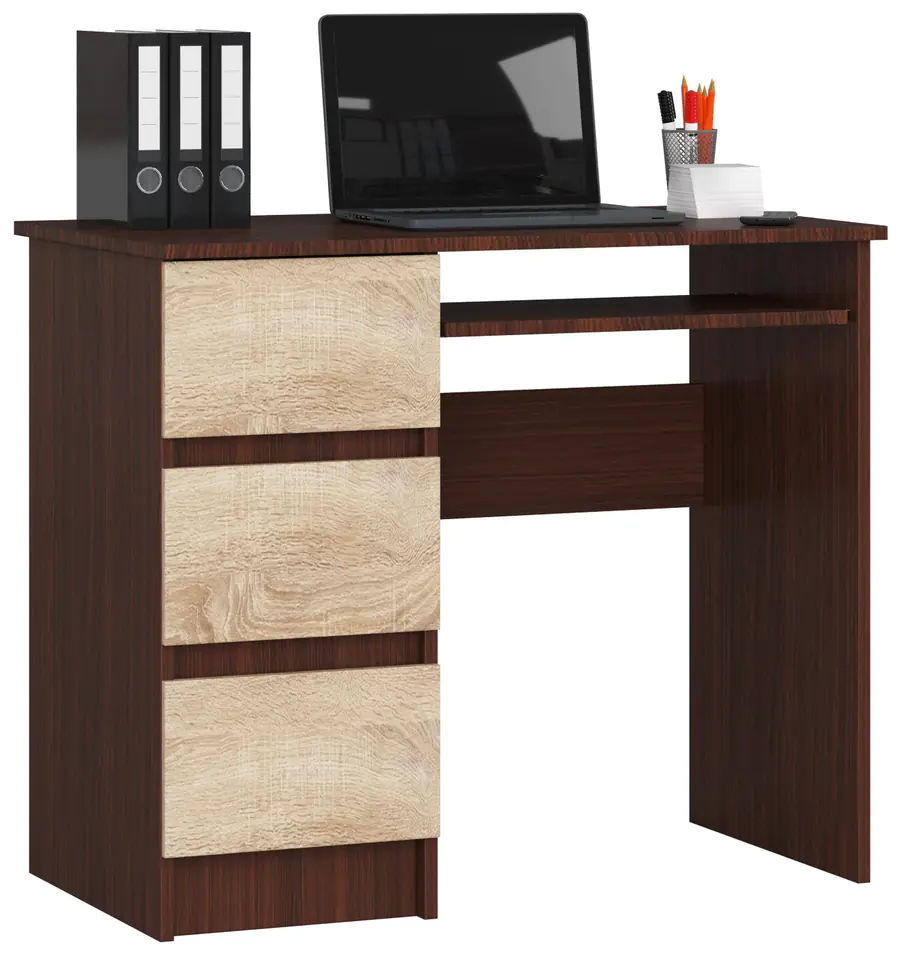 ⁨COMPUTER DESK A-6 90 cm LEFT WENGE / SONOMA⁩ at Wasserman.eu