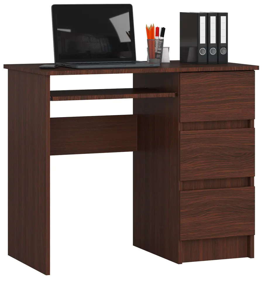 ⁨COMPUTER DESK A-6 90 cm RIGHT WENGE⁩ at Wasserman.eu