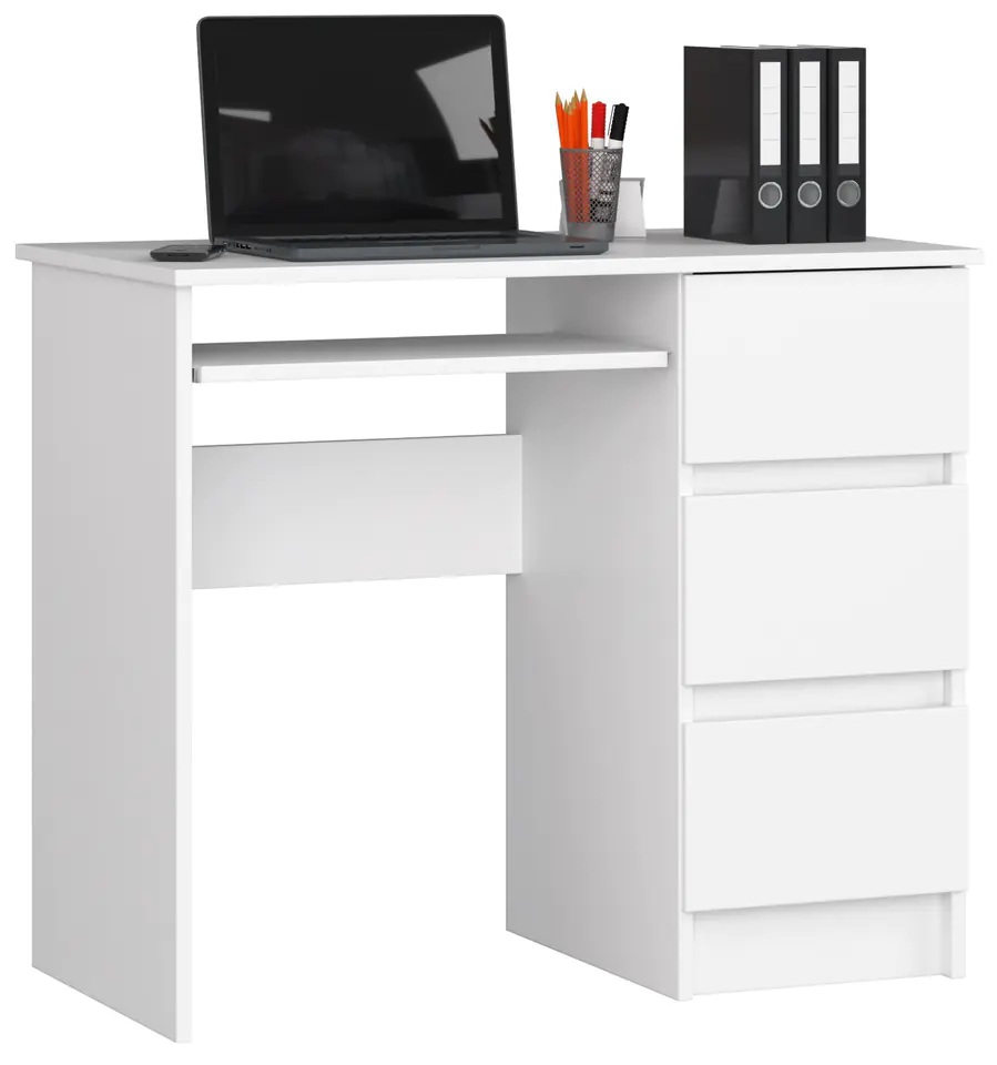 ⁨COMPUTER DESK A-6 90 cm RIGHT WHITE⁩ at Wasserman.eu