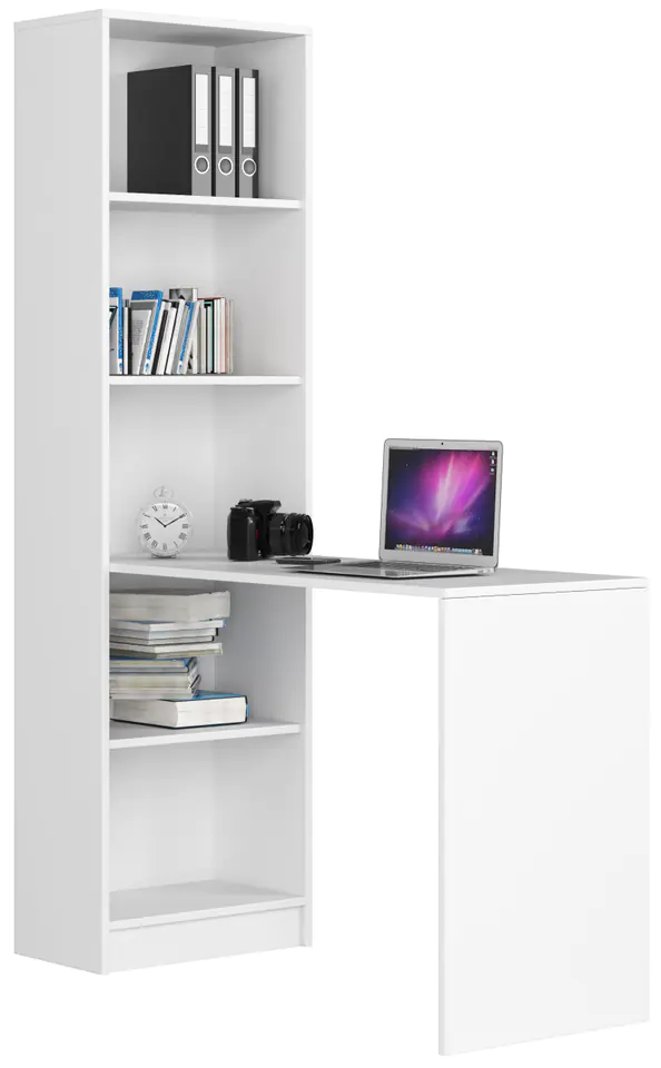 ⁨DESK WITH SMART BOOKCASE WHITE⁩ at Wasserman.eu