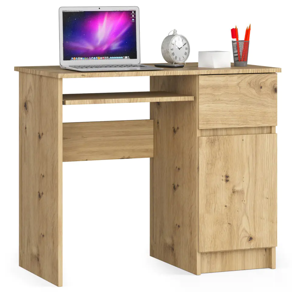 ⁨Computer desk 90 cm Right pixel - artisan oak⁩ at Wasserman.eu