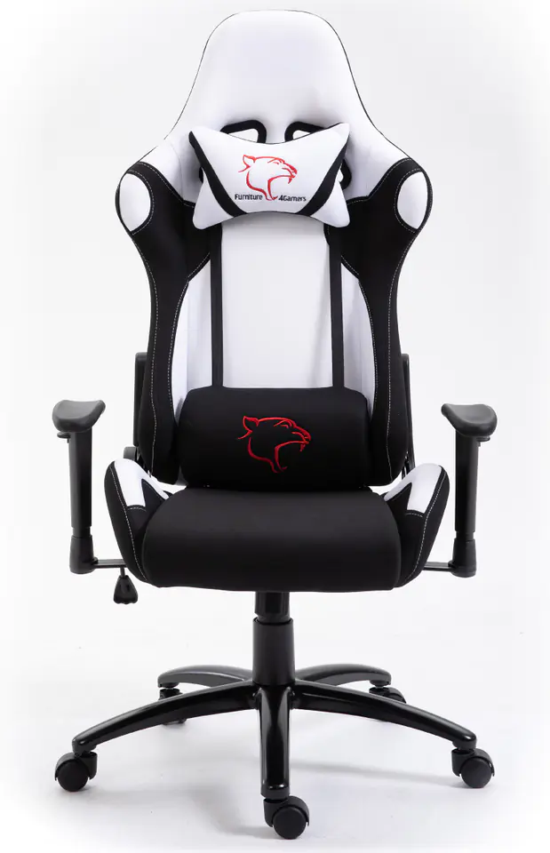 ⁨F4G FG38/F Fabric Gaming Chair White⁩ at Wasserman.eu