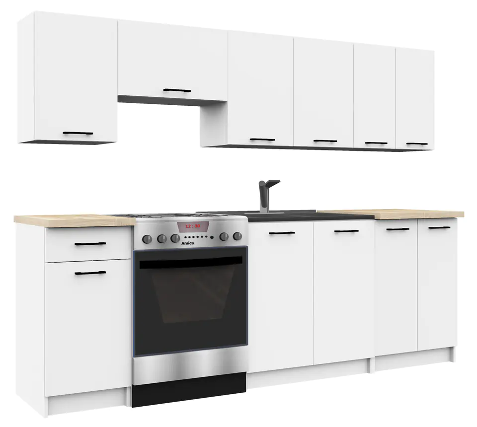 ⁨KITCHEN FURNITURE SET OLIWIA 2.4M WHITE⁩ at Wasserman.eu