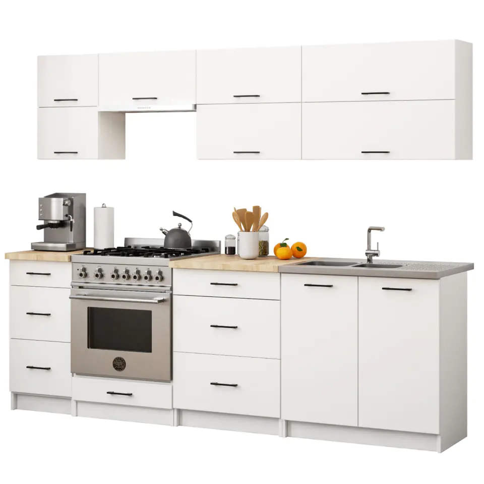 ⁨KITCHEN FURNITURE SET OLIWIA G2 2.4M WHITE⁩ at Wasserman.eu