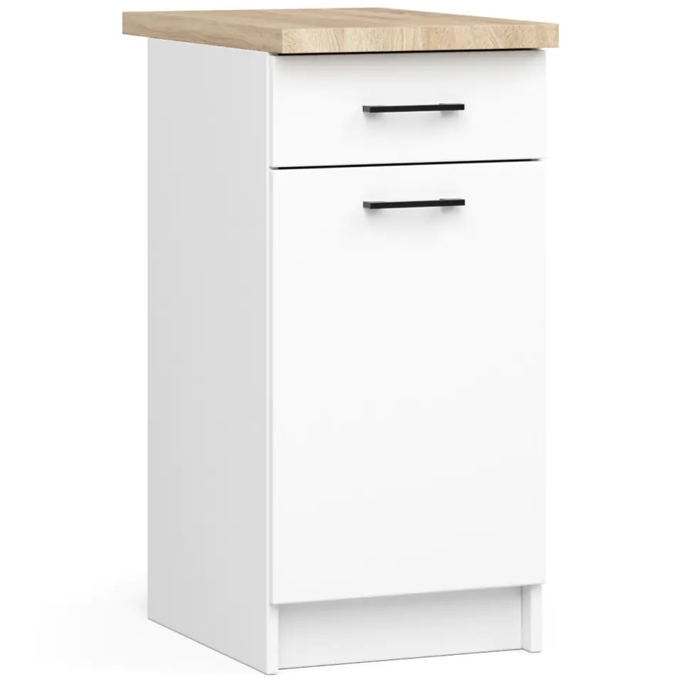 ⁨KITCHEN CABINET OLIWIA S 40cm 1D 1S WHITE⁩ at Wasserman.eu