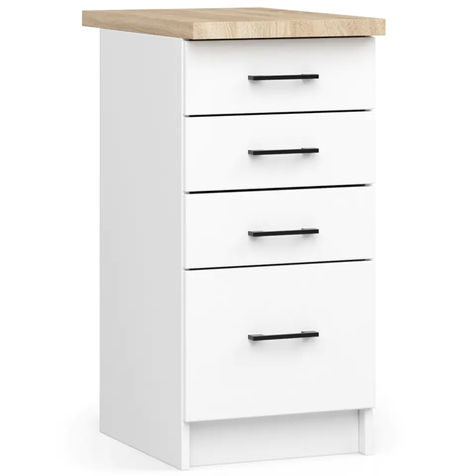 ⁨KITCHEN CABINET OLIWIA S 40cm 4S WHITE⁩ at Wasserman.eu