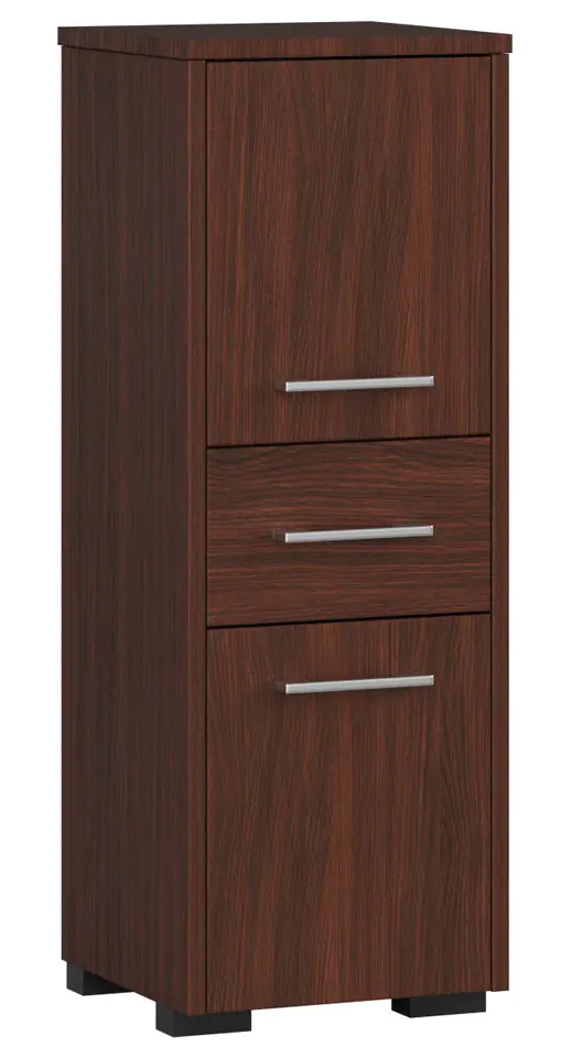 ⁨CABINET - POST BATHROOM SHELVING FIN 2D 1SZ WENGE⁩ at Wasserman.eu