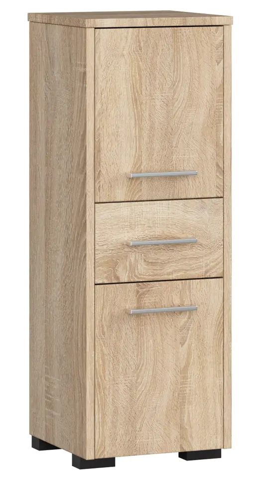 ⁨CABINET - POST BATHROOM SHELVING FIN 2D 1SZ OAK SONOMA⁩ at Wasserman.eu