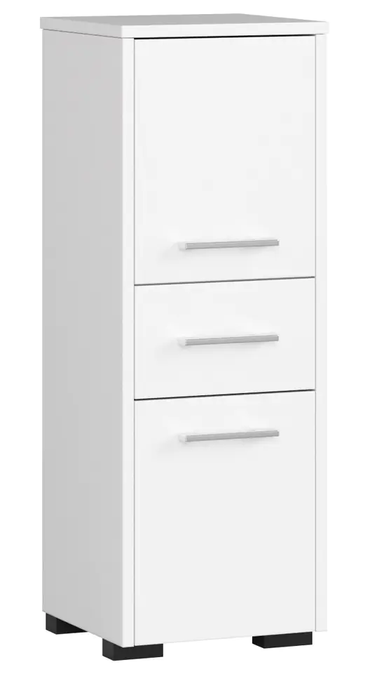 ⁨CABINET - POST BATHROOM SHELVING FIN 2D 1SZ WHITE⁩ at Wasserman.eu